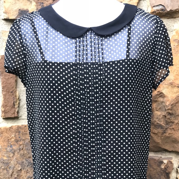 HeartSoul Tops - NWOT Black and White Peter Pan Collar Blouse